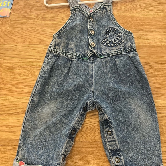 80s vintage very rare Osh Kosh vest back overalls acid wash - Picture 3 of 5